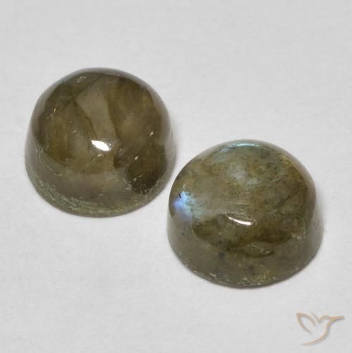 Gemme di Labradorite Multicolore naturale da 2.33 ct, Rotondo, Traslucido