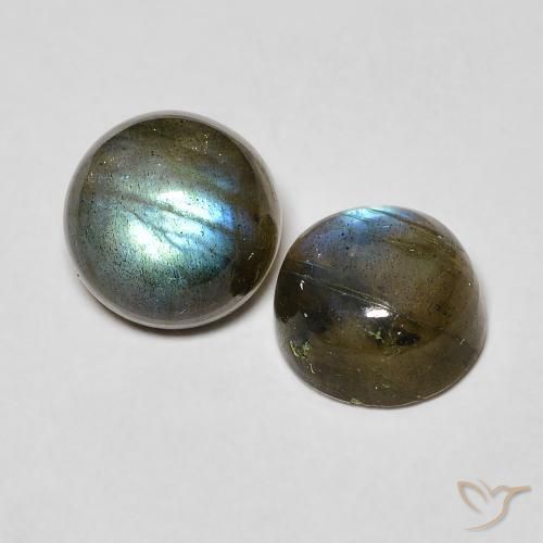 Gemme di Labradorite Multicolore naturale da 3.10 ct, Rotondo, Traslucido