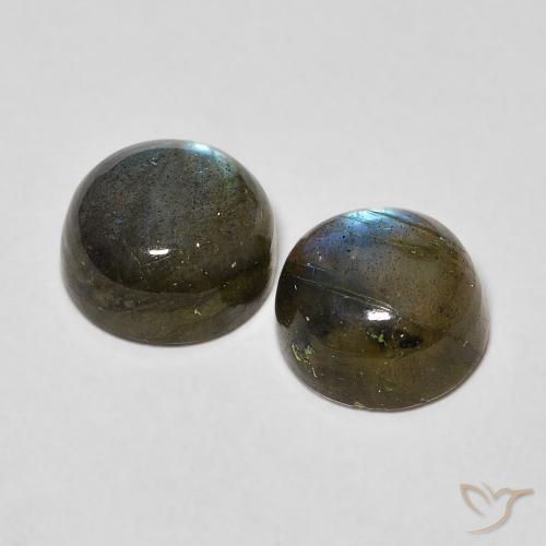 Gemme di Labradorite Multicolore naturale da 3.10 ct, Rotondo, Traslucido