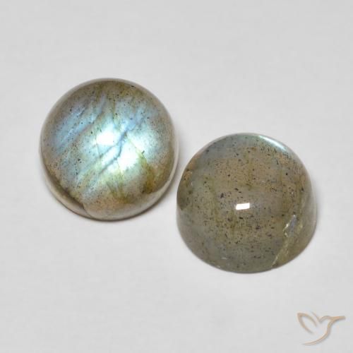 Gemme di Labradorite Multicolore naturale da 3.80 ct, Rotondo, Traslucido