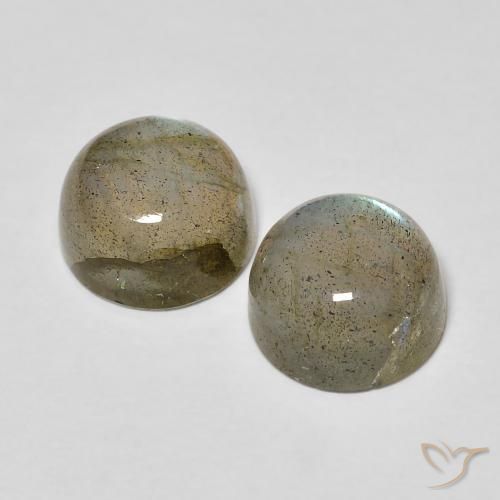 Gemme di Labradorite Multicolore naturale da 3.80 ct, Rotondo, Traslucido