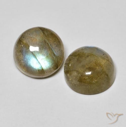 Gemme di Labradorite Multicolore naturale da 5.04 ct, Rotondo, Traslucido