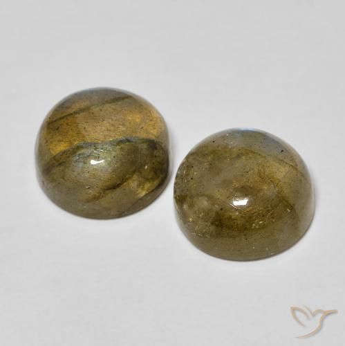 Gemme di Labradorite Multicolore naturale da 5.04 ct, Rotondo, Traslucido