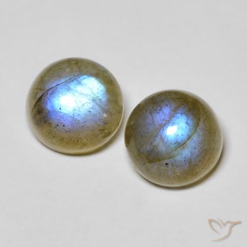3.74ctw Naturale Multicolore Labradorite, Rotondo, Traslucido
