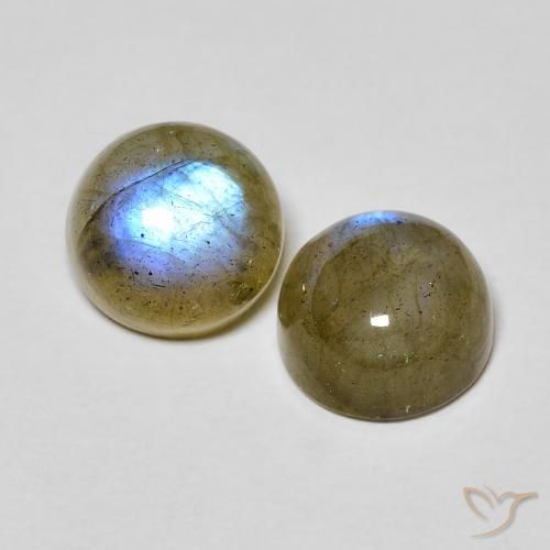 Gemme di Labradorite Multicolore naturale da 3.74 ct, Rotondo, Traslucido