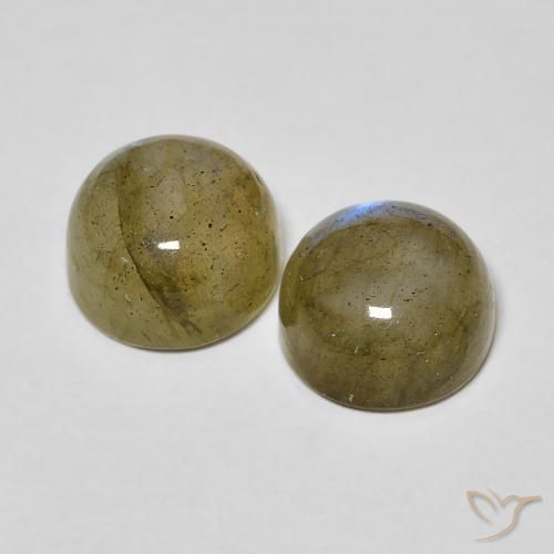 Gemme di Labradorite Multicolore naturale da 3.74 ct, Rotondo, Traslucido