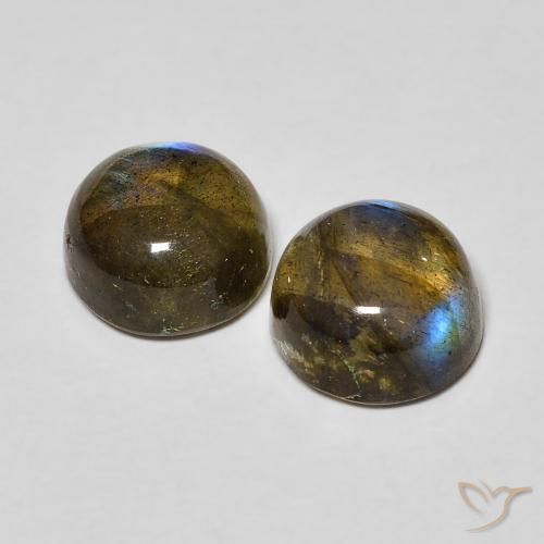 Gemme di Labradorite Multicolore naturale da 3.52 ct, Rotondo, Traslucido