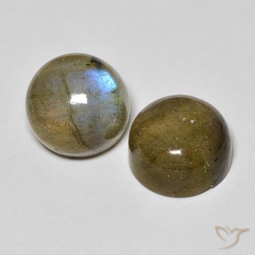 Gemme di Labradorite Multicolore naturale da 10.32 ct, Rotondo, Traslucido