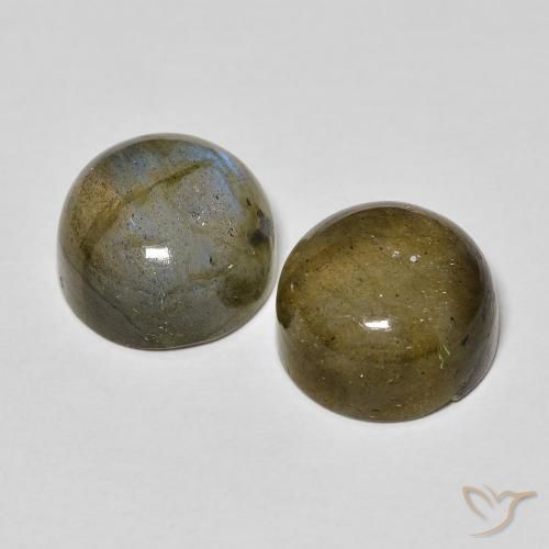 Gemme di Labradorite Multicolore naturale da 10.32 ct, Rotondo, Traslucido