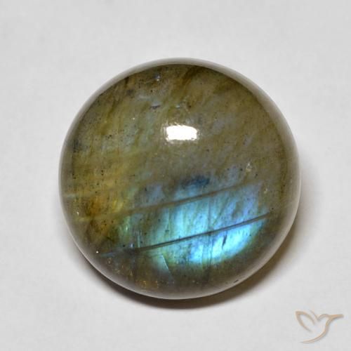 14.78ct Naturale Multicolore Labradorite, Rotondo, Traslucido