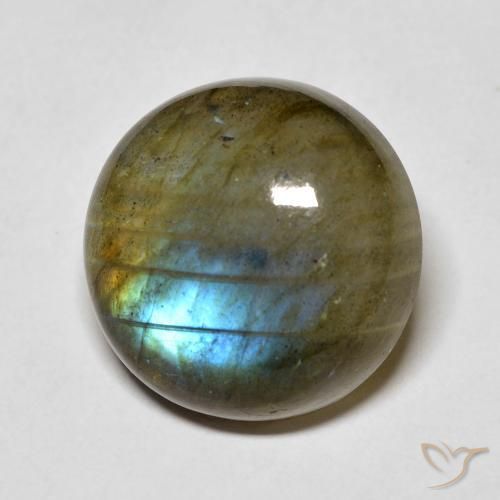 Labradorite Multicolore naturale da 14.78 ct, Rotondo, Traslucido