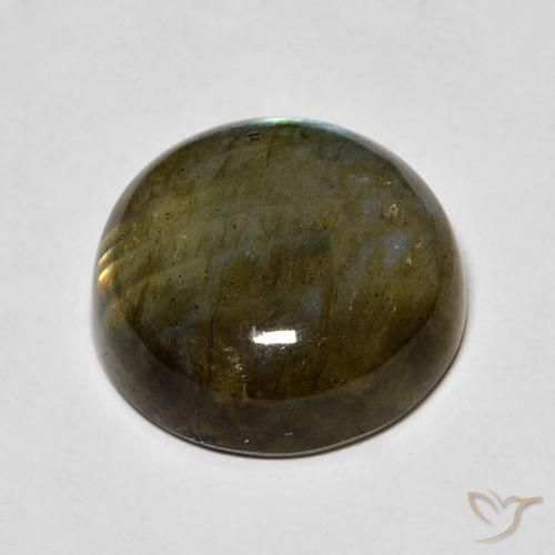 Labradorite Multicolore naturale da 14.78 ct, Rotondo, Traslucido