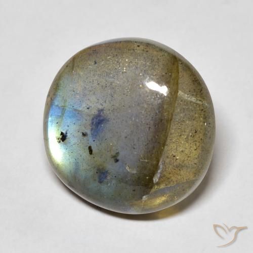 Labradorite Multicolore naturale da 12.68 ct, Rotondo, Traslucido