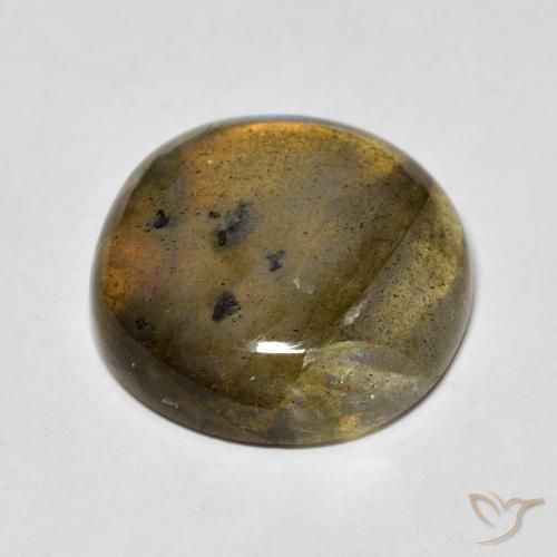 Labradorite Multicolore naturale da 12.68 ct, Rotondo, Traslucido
