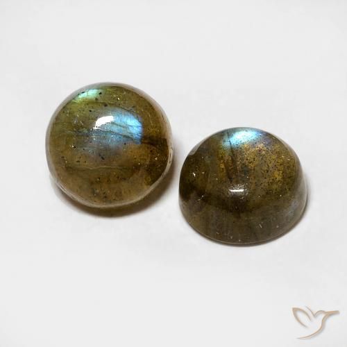 Gemme di Labradorite Multicolore naturale da 2.18 ct, Rotondo, Traslucido