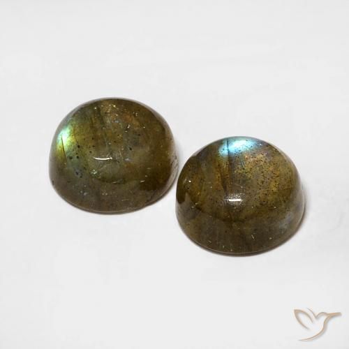 Gemme di Labradorite Multicolore naturale da 2.18 ct, Rotondo, Traslucido