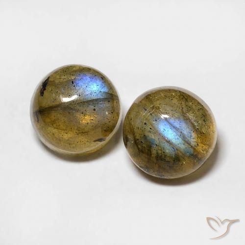 2.18ctw Naturale Multicolore Labradorite, Rotondo, Traslucido