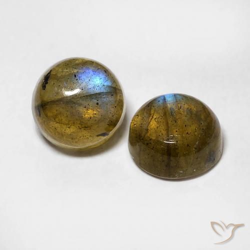 Gemme di Labradorite Multicolore naturale da 2.18 ct, Rotondo, Traslucido