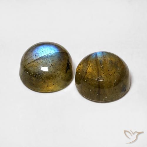 Gemme di Labradorite Multicolore naturale da 2.18 ct, Rotondo, Traslucido