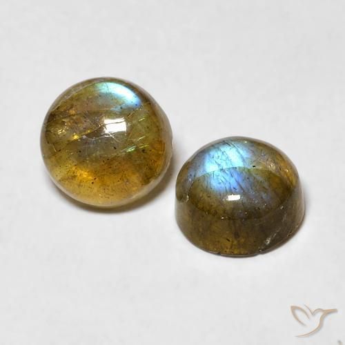 Gemme di Labradorite Multicolore naturale da 1.98 ct, Rotondo, Traslucido