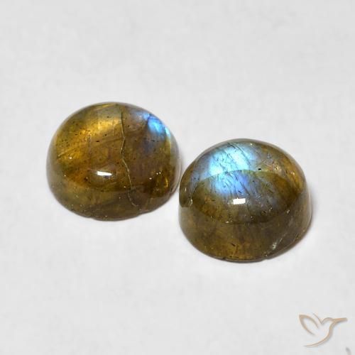 Gemme di Labradorite Multicolore naturale da 1.98 ct, Rotondo, Traslucido