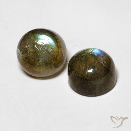 Gemme di Labradorite Multicolore naturale da 2.43 ct, Rotondo, Traslucido