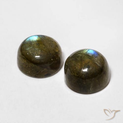 Gemme di Labradorite Multicolore naturale da 2.43 ct, Rotondo, Traslucido