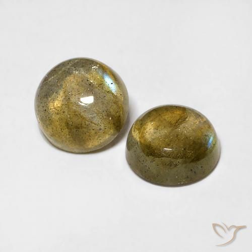 Gemme di Labradorite Multicolore naturale da 1.86 ct, Rotondo, Traslucido