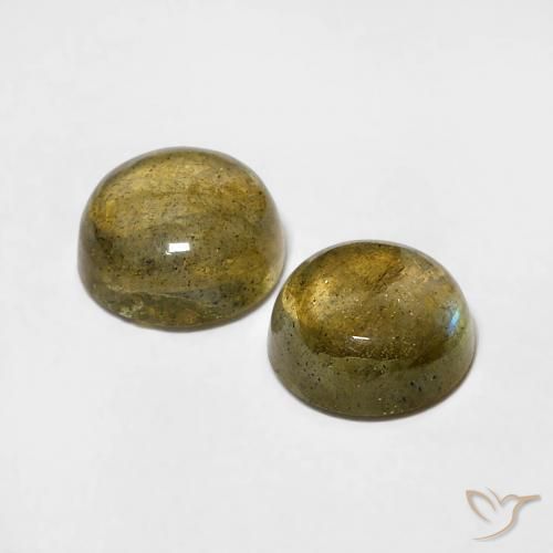 Gemme di Labradorite Multicolore naturale da 1.86 ct, Rotondo, Traslucido