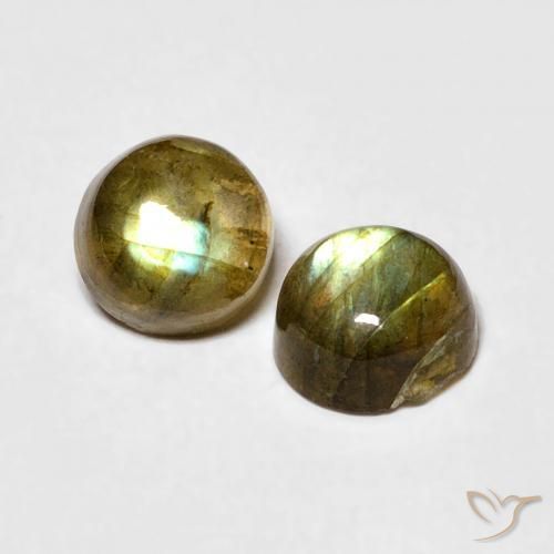 Gemme di Labradorite Multicolore naturale da 2.04 ct, Rotondo, Traslucido