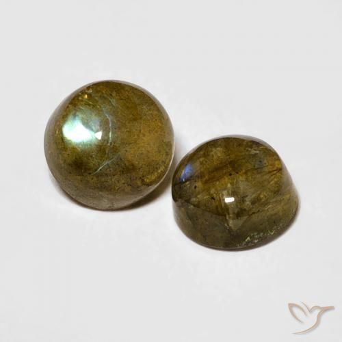 Gemme di Labradorite Multicolore naturale da 2.15 ct, Rotondo, Traslucido
