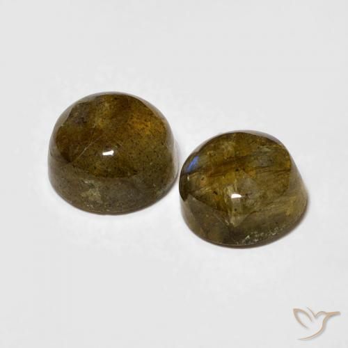 Gemme di Labradorite Multicolore naturale da 2.15 ct, Rotondo, Traslucido