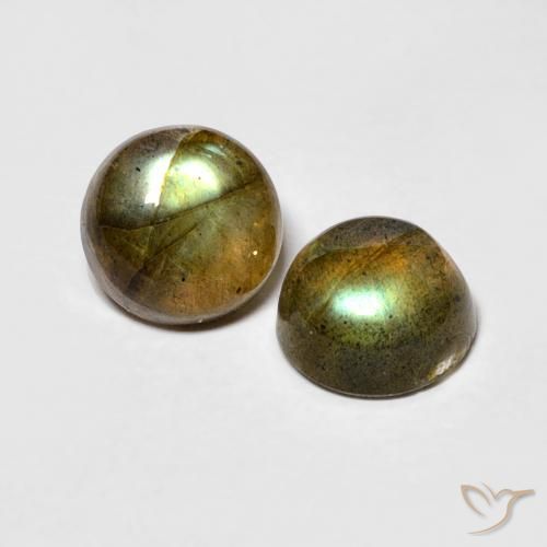 Gemme di Labradorite Multicolore naturale da 2.06 ct, Rotondo, Traslucido