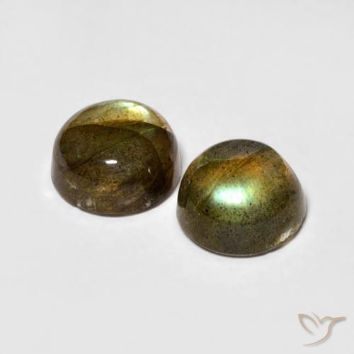 Gemme di Labradorite Multicolore naturale da 2.06 ct, Rotondo, Traslucido