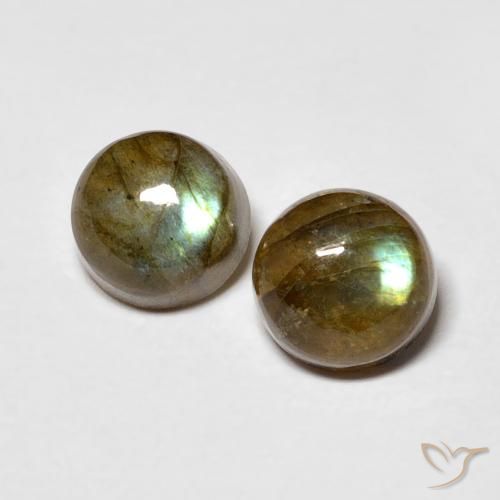 2.38ctw Naturale Multicolore Labradorite, Rotondo, Traslucido