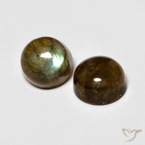 Gemme di Labradorite Multicolore naturale da 2.38 ct, Rotondo, Traslucido