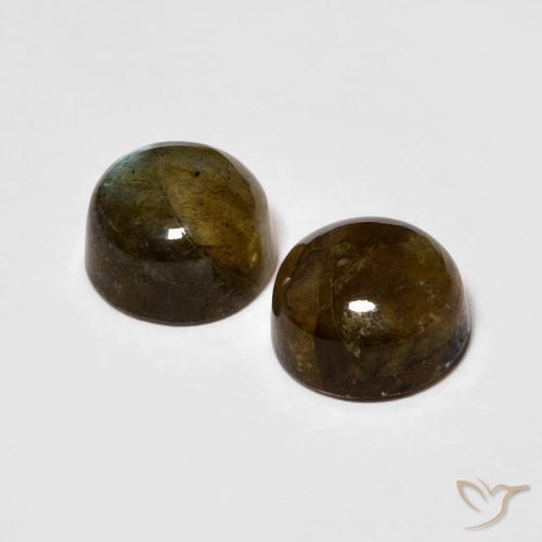 Gemme di Labradorite Multicolore naturale da 2.38 ct, Rotondo, Traslucido