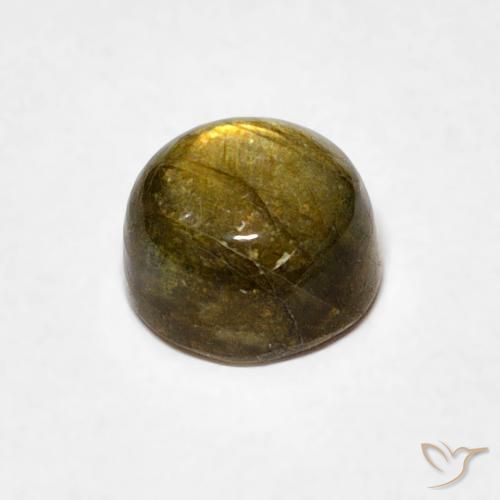 Labradorite Multicolore naturale da 1.22 ct, Rotondo, Traslucido