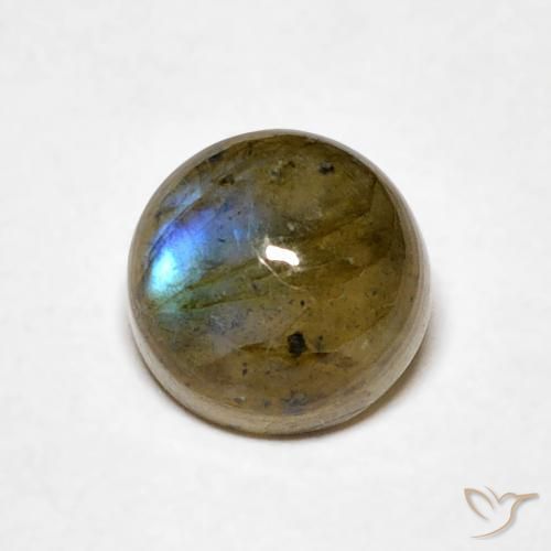 Labradorite Multicolore naturale da 1.12 ct, Rotondo, Traslucido