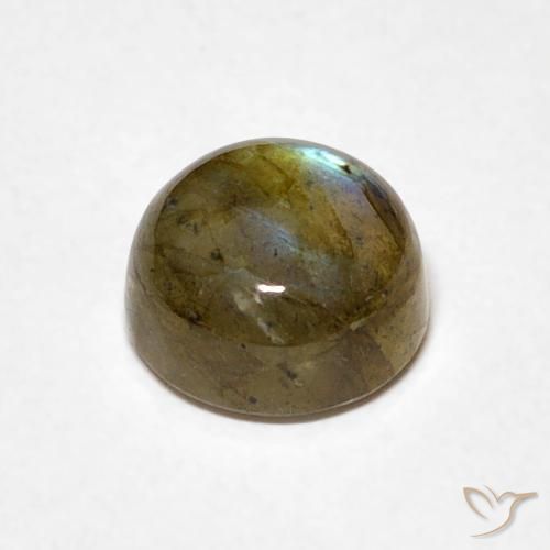 Labradorite Multicolore naturale da 1.12 ct, Rotondo, Traslucido