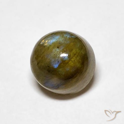 Labradorite Multicolore naturale da 0.80 ct, Rotondo, Traslucido