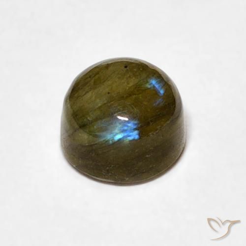 Labradorite Multicolore naturale da 0.80 ct, Rotondo, Traslucido