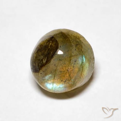 Labradorite Multicolore naturale da 0.80 ct, Rotondo, Traslucido