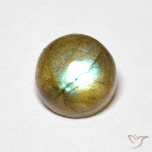 1.76ct Naturale Multicolore Labradorite, Rotondo, Traslucido