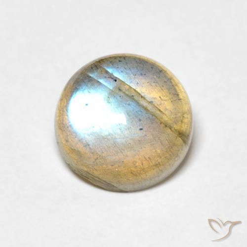 1.57ct Naturale Multicolore Labradorite, Rotondo, Trasparente