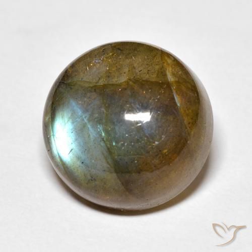 Labradorite Multicolore naturale da 14.33 ct, Rotondo, Traslucido