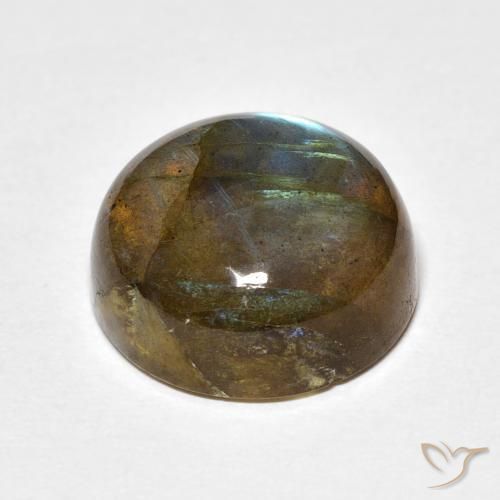 Labradorite Multicolore naturale da 14.33 ct, Rotondo, Traslucido