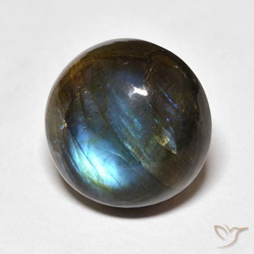 Labradorite Multicolore naturale da 12.97 ct, Rotondo, Traslucido