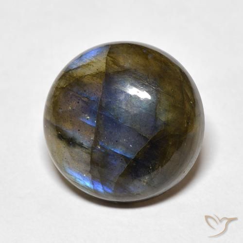 10.80ct Naturale Multicolore Labradorite, Rotondo, Traslucido