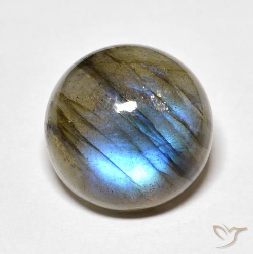 12.00ct Naturale Multicolore Labradorite, Rotondo, Traslucido